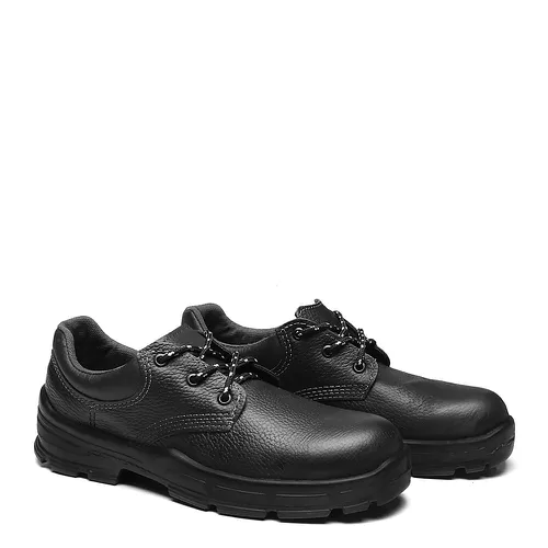 BSAS SAPATO AMARRAR COURO PRETO AÇO - Bracol