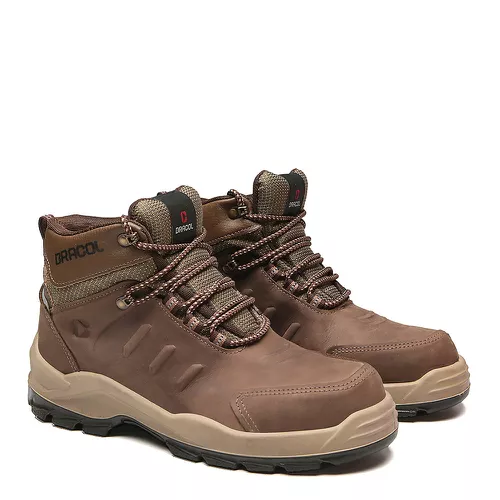 HORIZON DACAR BOTINA DE AMARRAR COURO GRAXO MARROM COMPOSITE - Bracol