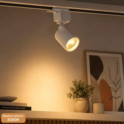 K2 SPOT LITE 147 × K2 HUE M Spot Trilho Branco Led 5w 3000k Authentic Evo Branco Quente