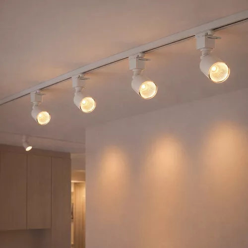 Spot Trilho Branco Led 5w 3000k Authentic Evo Branco Quente