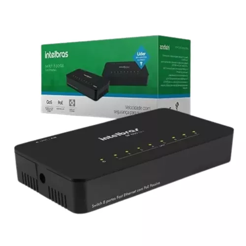 Switch 8 portas 10/100M PCE Passivo SF800 Q+ Intelbras | Broketto