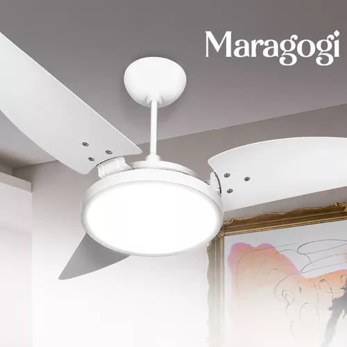 Ventilador De Teto Ventex Maragogi Led 3 Pás Branco 127v