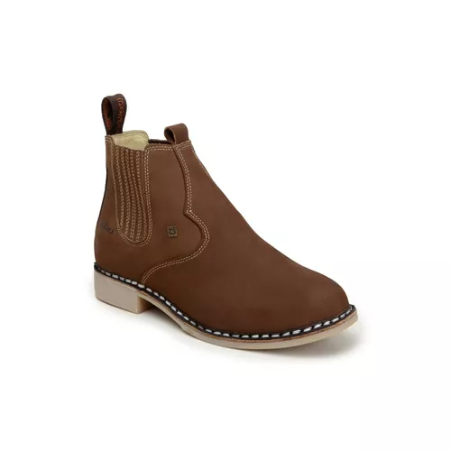 BOTINA EM COURO MASCULINA ZEBU NOBUCK TERRA - 64010 | Cia da