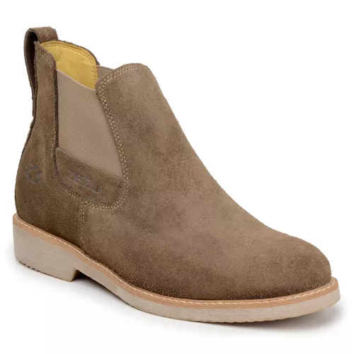 BOTINA EM COURO MASCULINA ZEBU NOBUCK TERRA - 64010 | Cia da