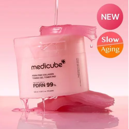 MEDICUBE PDRN PINK COLLAGEN Tonificante GEL TONER PAD