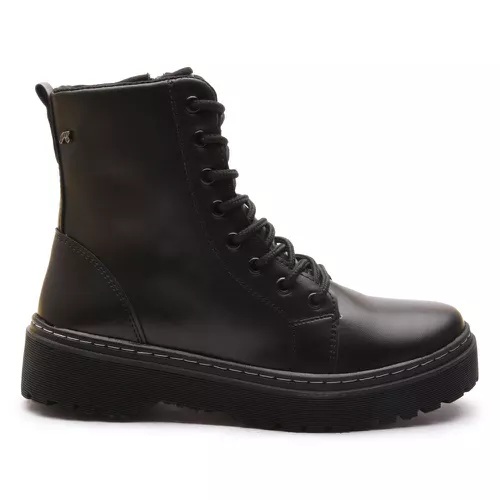 Bota Coturno Feminino Com Cadarço e Zíper Lateral ... - ELITEDOSPES