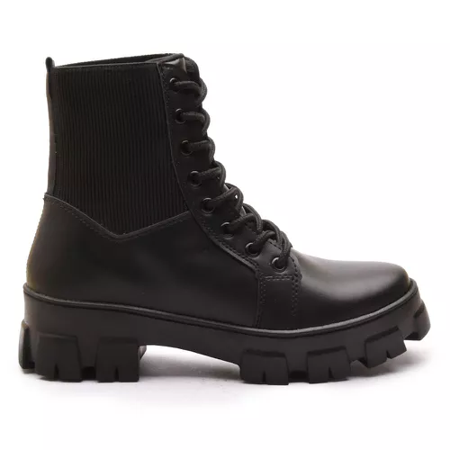 Bota Coturno Feminino Com Elástico Lateral e Solad... - ELITEDOSPES