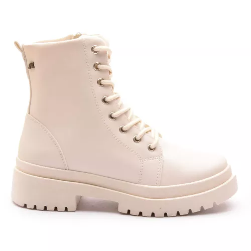 Bota Coturno Feminino Com Cadarço e Zíper Lateral ... - ELITEDOSPES
