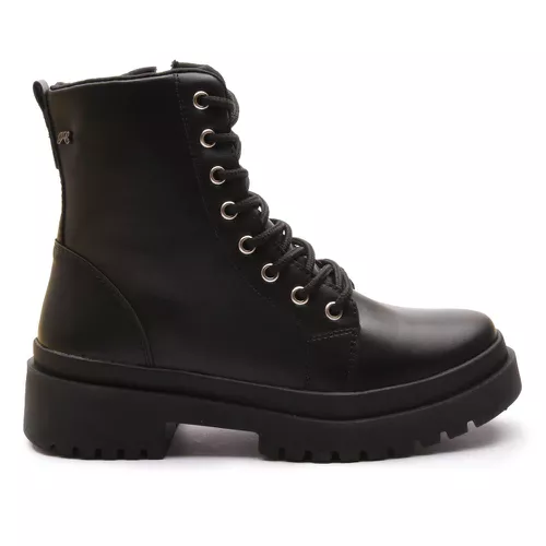Bota Coturno Feminino Com Cadarço e Zíper Lateral ... - ELITEDOSPES