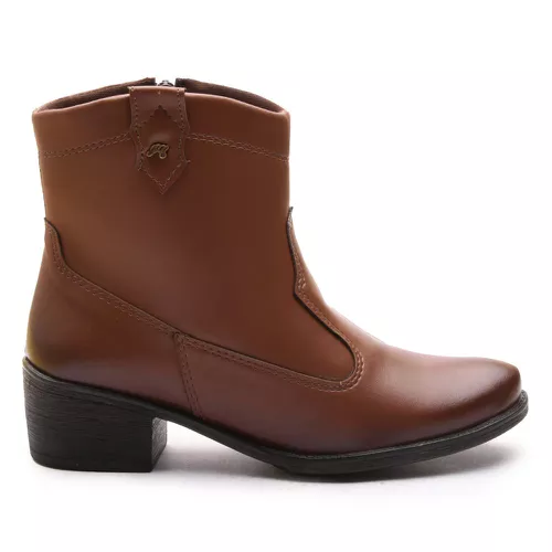 Bota Coturno Feminino Western Com Zíper Lateral EL... - ELITEDOSPES