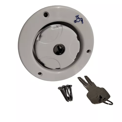 Entrada de Agua por Gravidade Bocal de 3-1/8 com Chave Cor BRANCO - TOPRV
