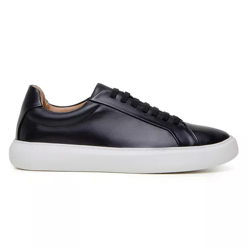 Tênis Spezia Masculino Couro Preto - GIANNO
