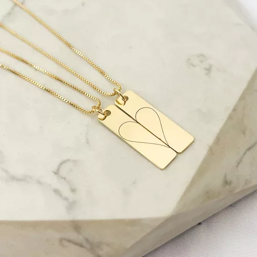 Kit Colar Casal Folheado em Ouro 18k - IAIÁ Semijoias