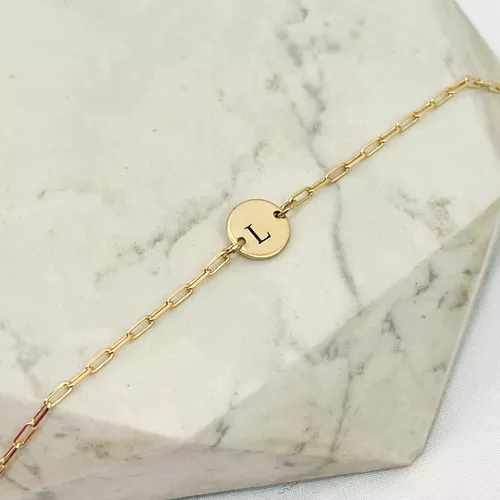 Pulseira Medalha P Fixa Personalizada Folheado em ... - IAIÁ Semijoias