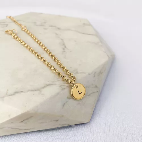 Pulseira Medalha P Personalizada Folheado em Ouro ... - IAIÁ Semijoias