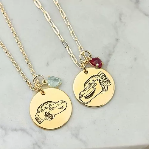 Kit 2 Pulseiras McQueen e Sally - Folheado em Ouro... - IAIÁ Semijoias