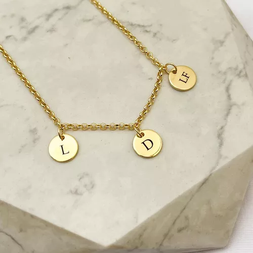 Pulseira Três Medalhas P Personalizada Folheado em... - IAIÁ Semijoias