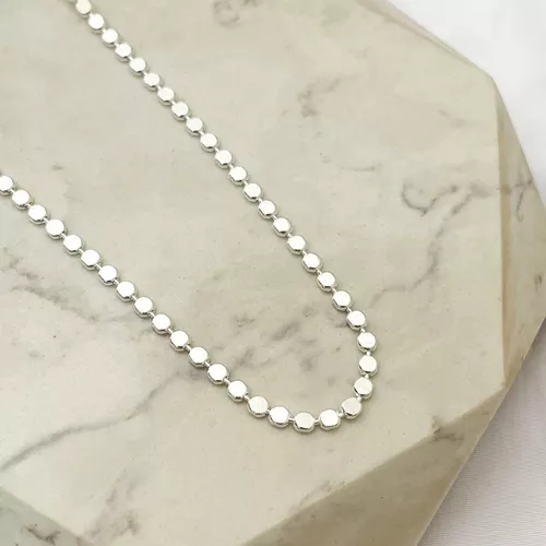 Colar Choker Bolinhas Achatadas G Folheado em Prat... - IAIÁ Semijoias
