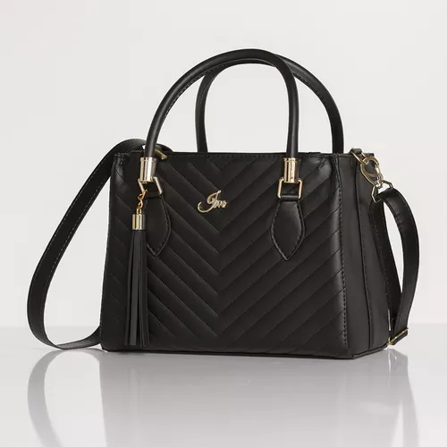Linda Bolsa Lorena Preta Matelassê Clássica cor Preta