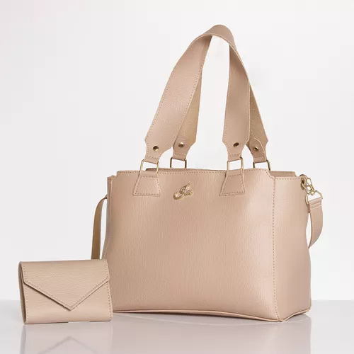 Kit Bolsa Equilíbrio + Carteira Envelope Nude
