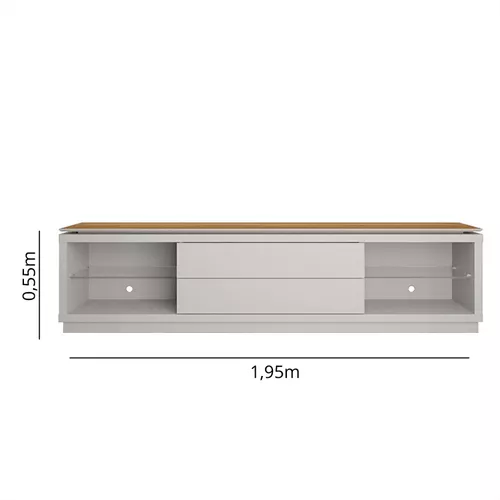 Rack Lincoln Off White Cinamomo 195 para TV de até 60 Província
