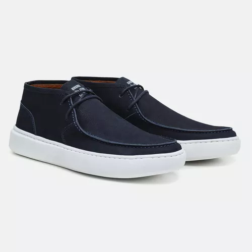 Bota Masculina Cano Baixo Lecas Azul Marinho ... - LECAS