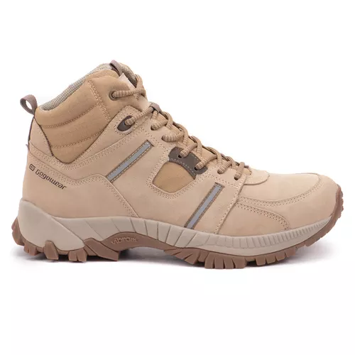 Bota Adventure Vibram em Couro Zorack Bege - Zora... - LEEFOOT