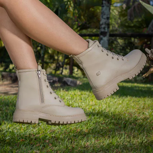  Bota Coturno Feminino Zara Marfim - Zara Marfim - LEEFOOT
