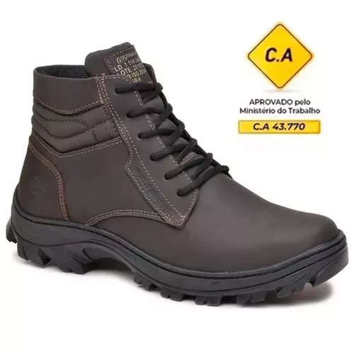 Bota coturno de segurança EPI´s em Couro ref. Safe... - LEEFOOT