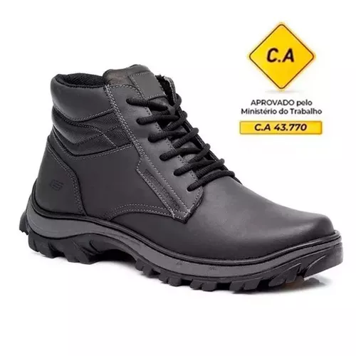 Bota coturno de segurança EPI´s em Couro ref. Safe... - LEEFOOT