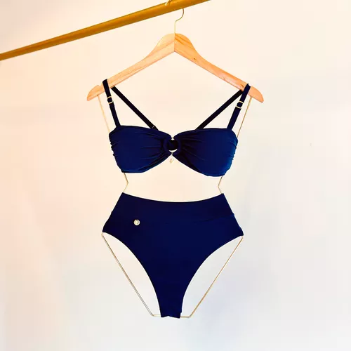 TOP DORIS TOMARA QUE CAIA BIQUINI - AZUL MARINHO -... - Loik