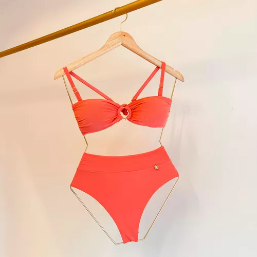 CALCINHA DORIS HOT PANTS BIQUINI - CORAL - 04-CORA - Loik