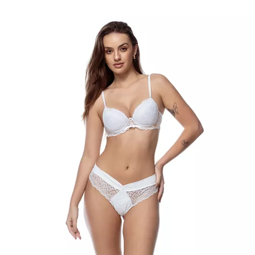 SUTIÃ PUSH-UP COM BOJO E ARO INTEIRIÇO EM RENDA - ... - Loik