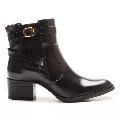 Bota Feminina Coturno Cano Curto Detalhe Fivela - ... - LOJA CALPRADO