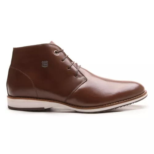 BOTA SOCIAL MASCULINA CHOCOLATE EM COURO - KA-662 ... - LOJA CALPRADO