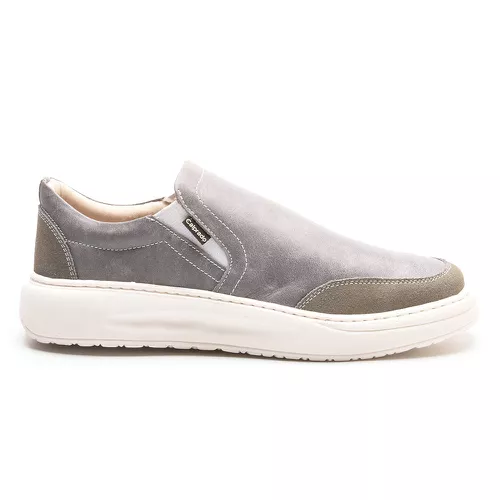 Tenis Slip On Couro Grafite - KA-2134 GRAFITE - LOJA CALPRADO