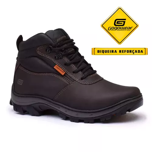 go Bota Adventure Masculina VIBRAM Gogowear 100% Couro ref Zorack