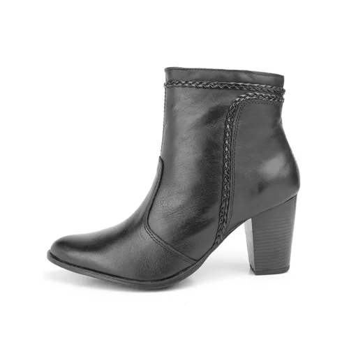 Bota Feminina Modelo Cano Curto Couro Legítimo Com... - Loja Miuzzi