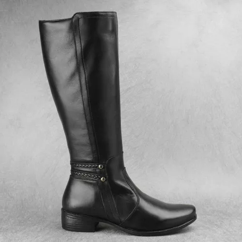 Bota Feminina Montaria Salto Baixo Confortável - Loja Miuzzi