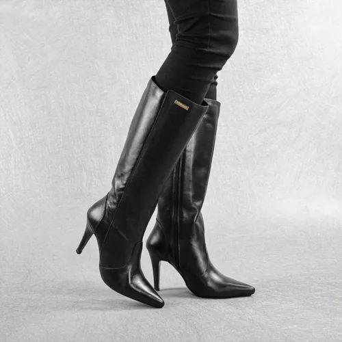 Bota Feminina Bico Fino Couro Legitimo - Loja Miuzzi