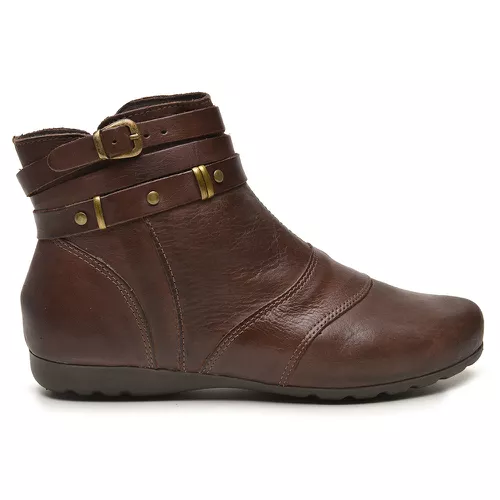 Bota Feminina Cano Baixo Couro Legítimo - Loja Miuzzi
