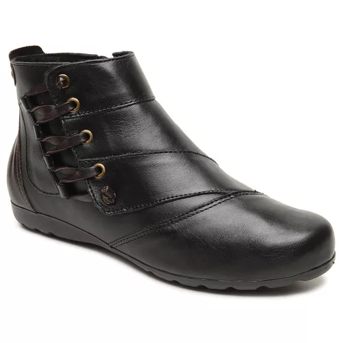 Bota Feminina Cano Baixo Couro Legítimo - Loja Miuzzi