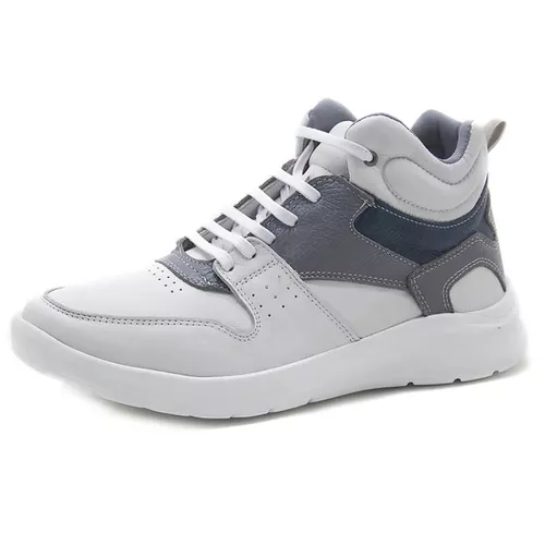 Tênis Masculino extremo conforto couro legítimo cor branco cano alto - Loja Pierrô | Calçados Masculinos e Femininos