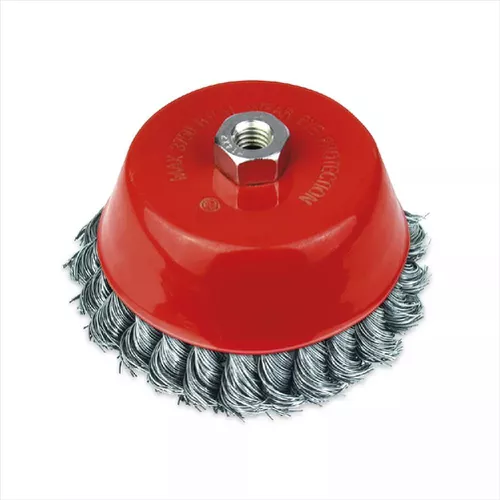 Escova Aço Trancado Rosca M14 100mm 319,0022 Rocast - Mabore