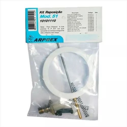 Kit Peça De Reposição Para Pistola De Pintura Modelo 51 1010... - Mabore