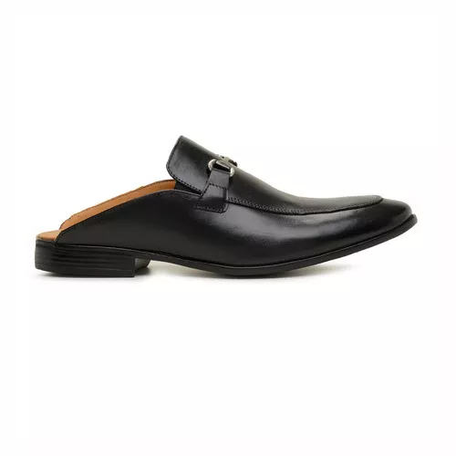 洋楽 4 Mula 1 Mule Masculino Marrom Croco Sola de Couro | MADOK