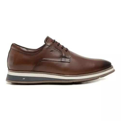Sapato Jota Pe Casual Marrom em Couro Air Leeds | MADOK