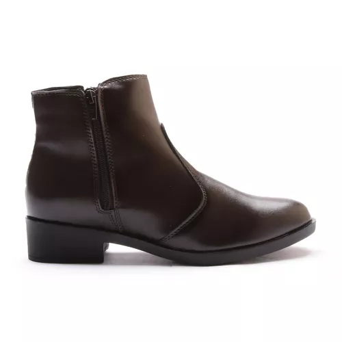 Bota Molly Feminina Melissa com Ziper Lateral Café... - MOLLY