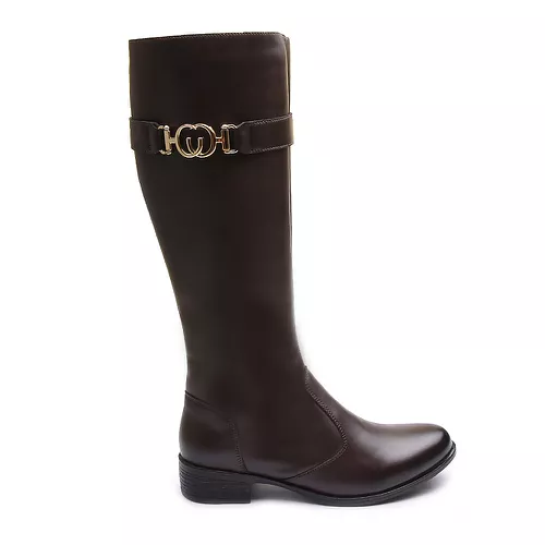 Bota Molly Montaria Feminino com Fivela Café - 315... - MOLLY