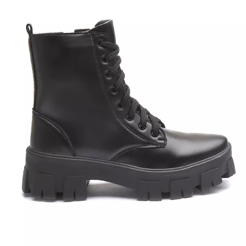 Coturno Molly Feminino Preto com Atacador - 0542-P... - MOLLY
